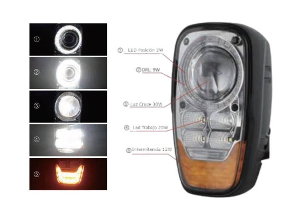 LED HEADLIGHT HOMOLOGATED CARRIER 10-80V DC - 1189522 - Acoustics & Lighting | GAM Online