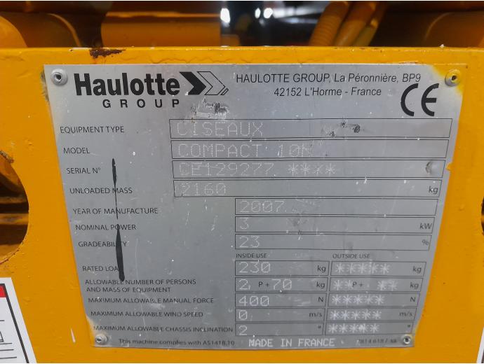 2007 HAULOTTE COMPACT 10N