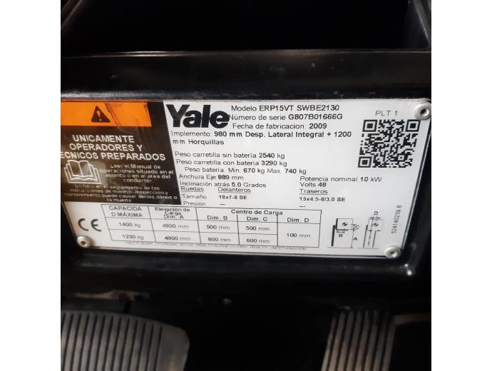 2009 YALE ERP15VT