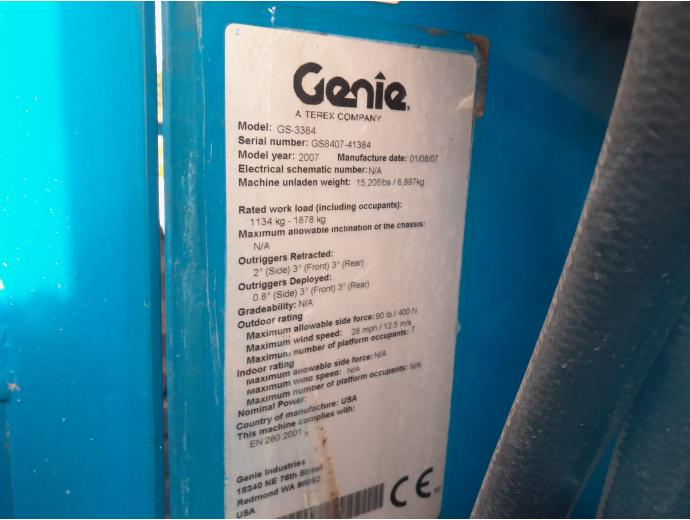 2007 GENIE GS-3384 RT