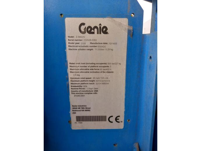 2006 GENIE Z-34/22N