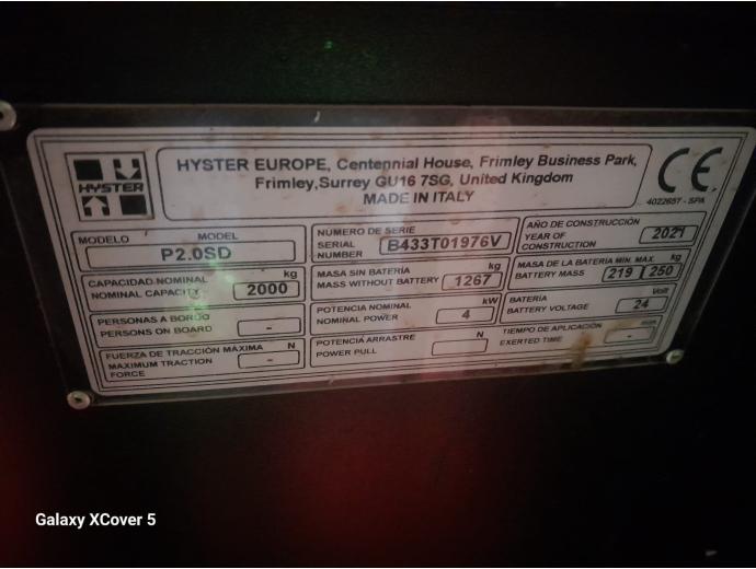 2021 HYSTER P2.0SD